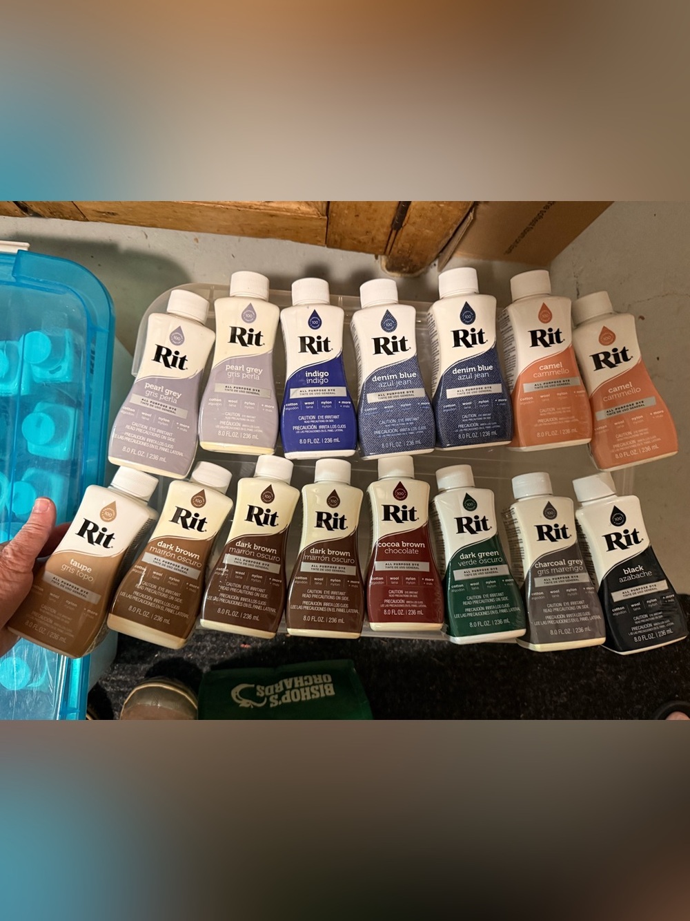Rit Fabric Dye Bottles Assorted Colors 15 new
